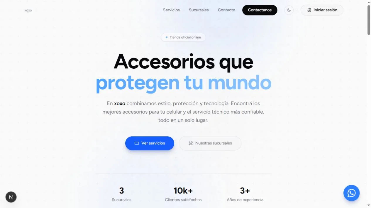Sitio web de XOXO, marca del ecosistema Integral System
